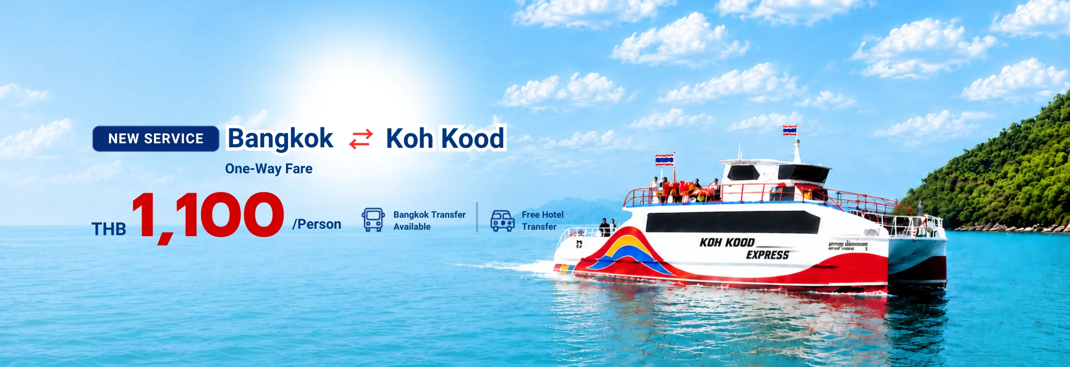 Koh Kood Express one-way fare 1,100 THB per person